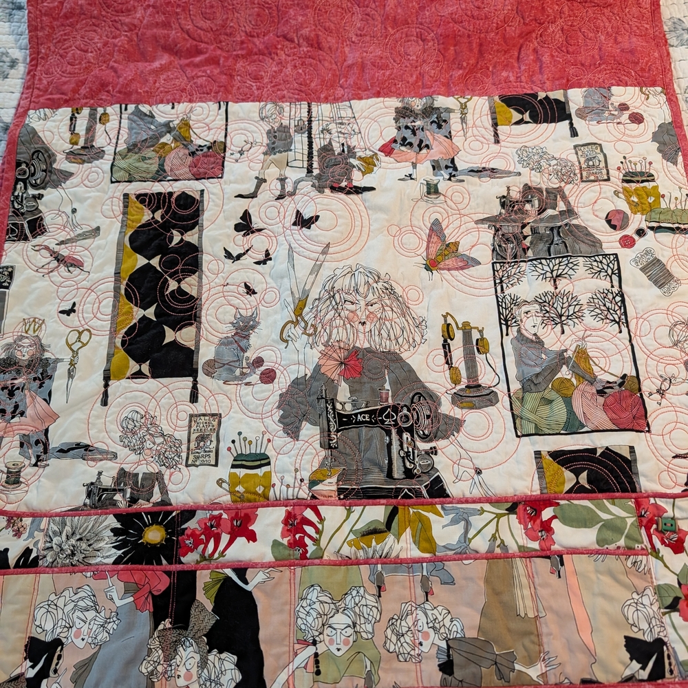 Artistic Pink and Multicolor Quilt